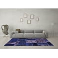 thumbnail image 3 of Ahgly Company Indoor Rectangle Patchwork Blue Transitional Area Rugs, 5' x 7', 3 of 4