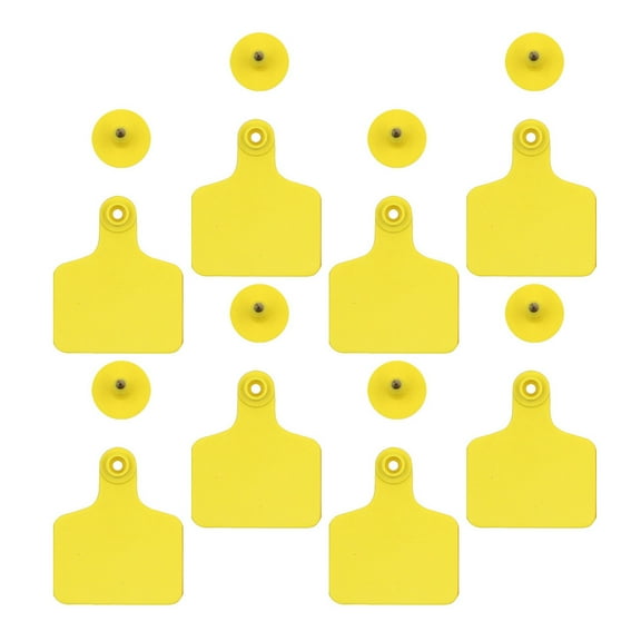 IBASETOY 100Pcs Cattle Ear Tags Numbered For Livestock Identification In Farms 7.5X6Cm