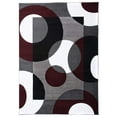 thumbnail image 2 of Rugshop Modern Circles Area Rug, 5' 3" x 7' 3", Burgundy, 2 of 5
