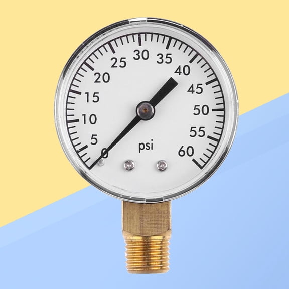 Raindrops White Vacuum Pressure Gauge for Air Compressor Water Oil Gas Use