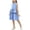 Blue 3, variant on HAOTAGS Girls Dresses,Cap-Sleeve Pocket Shift Boho Mini Sleeveless Summer Flutter Dress Khaki 6-7