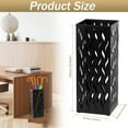 thumbnail image 6 of Wekvgz Metal Umbrella Indoor Holder Entryway Hollowed Square Decorative Umbrella Racks and Stands Freestanding Storage Organizer (6.5*6.5*16.5in), 6 of 12