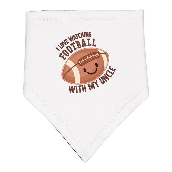 Inktastic I Love Watching Football with My Uncle Baby Bandana Bib