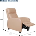 thumbnail image 3 of Sillón De Masaje Reclinable Eléctrico Bluelander, Soporte Lumbar, Ajustable y Acolchonado con Control Remoto, Beige, 3 of 8