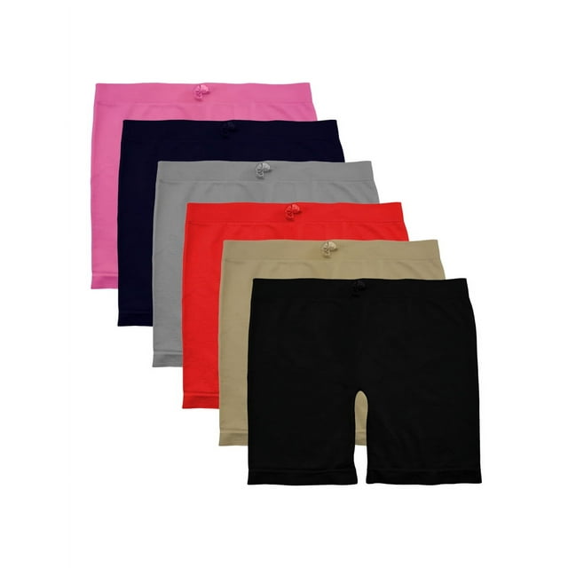 Paquete con 6 Bóxers Largos para Niña Con 6 Diferentes Colores