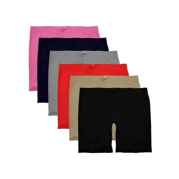 Paquete con 6 Bóxers Largos para Niña Con 6 Diferentes Colores