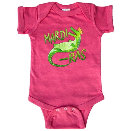 

Inktastic Mardi Gras Alligator in Crown Gift Baby Boy or Baby Girl Bodysuit