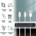 thumbnail image 2 of Clip para sujetar cables de 5 piezas, organizador de cables autoadhesivo adecuado para la gestión de cables del hogar, la oficina, el escritorio, el automóvil, el teléfono y USB (adecuado, 2 of 7