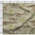 thumbnail image 2 of Soimoi Animals Printed, Cotton Fleece, Fabric by The Yard Sewing DIY Stretch Fabric 56 Inches Wide, WarmFabric for Hats, Coats, Gloves, Blankets, Olive Green, 2 of 5