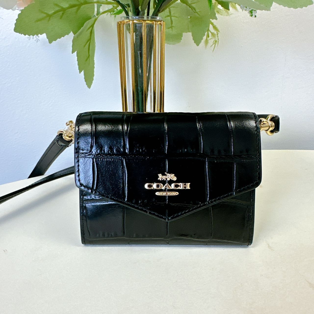 ストラップ付き COACH ミニ エンベロープ ウォレット CU175 ストラップ付き COACH ミニ エンベロープ ウォレット CU175