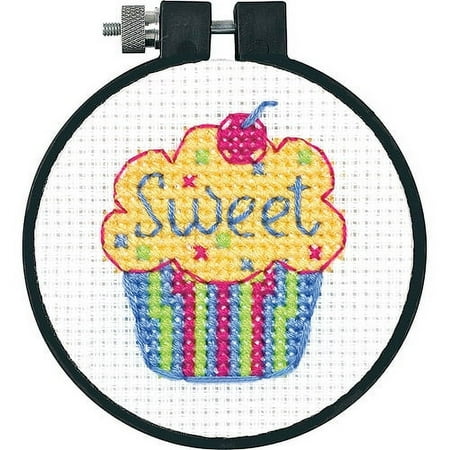 UPC: 0088677735999 | Dimensions Learn-A-Craft Counted Cross Stitch Kit 3  Round-Cupcake (11 Count)