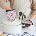 thumbnail image 2 of cowgirl hats cow print pink Oven Mitts Heat Resistant - Soft Lining Silicone Mini Oven Mitts with HangingLoop, Kitchen Oven Gloves Heat Resistant 500℉ for Cooking Baking Microwave, 2 of 7