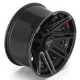 thumbnail image 4 of 22x10 4PLAY Wheel for GM-Ford-Dodge-Hummer 4P08 Brushed Black Rim Fits select: 2006-2008 DODGE RAM 1500, 2013-2022 RAM 2500, 4 of 5