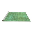 thumbnail image 2 of Ahgly Company Machine Washable Indoor Rectangle Abstract Turquoise Blue Modern Area Rugs, 4' x 6', 2 of 4