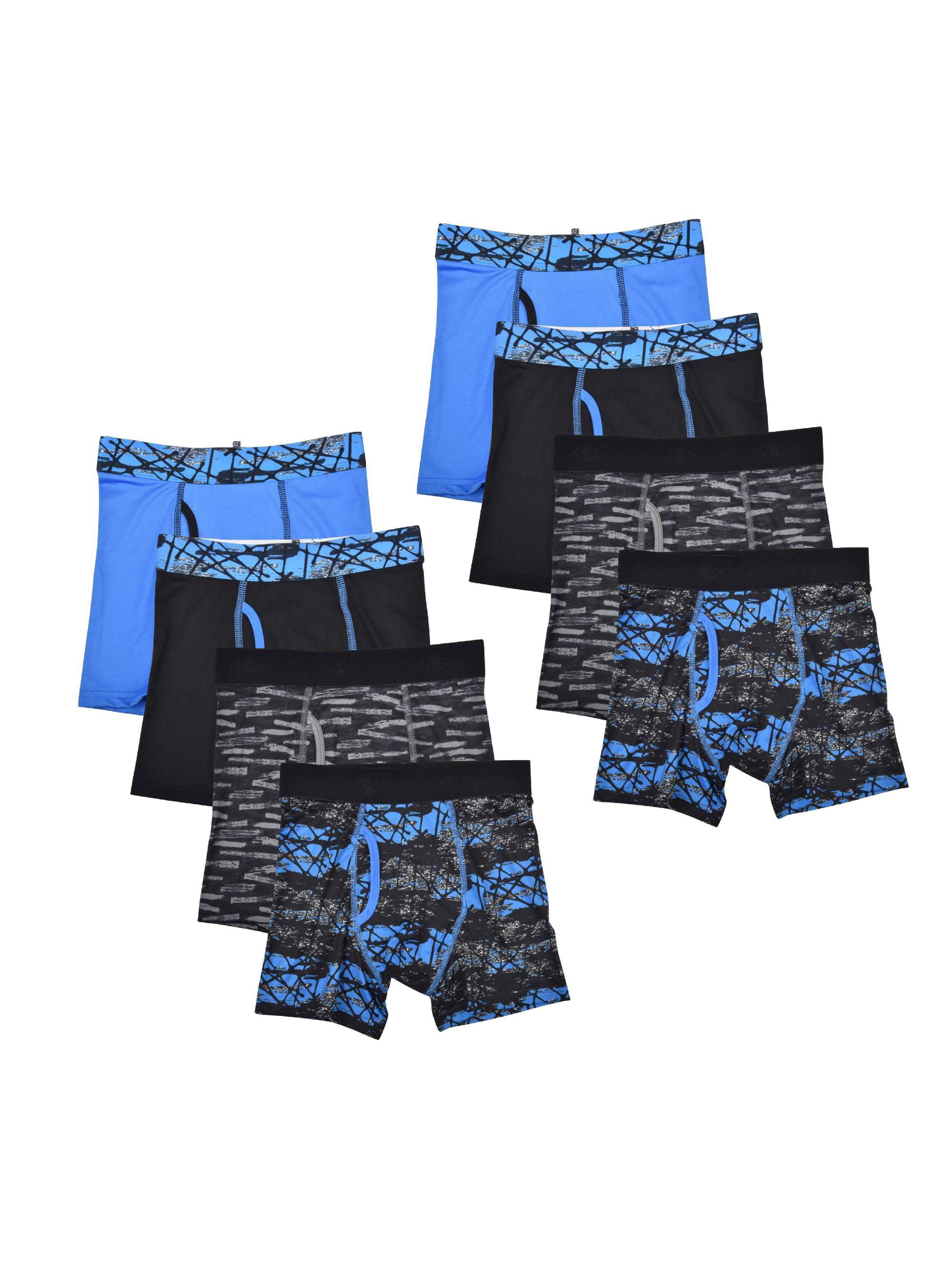 Athletic Works Boys Underwear, 8 Pack Space Dye Boxer Brief (Big Boys ...