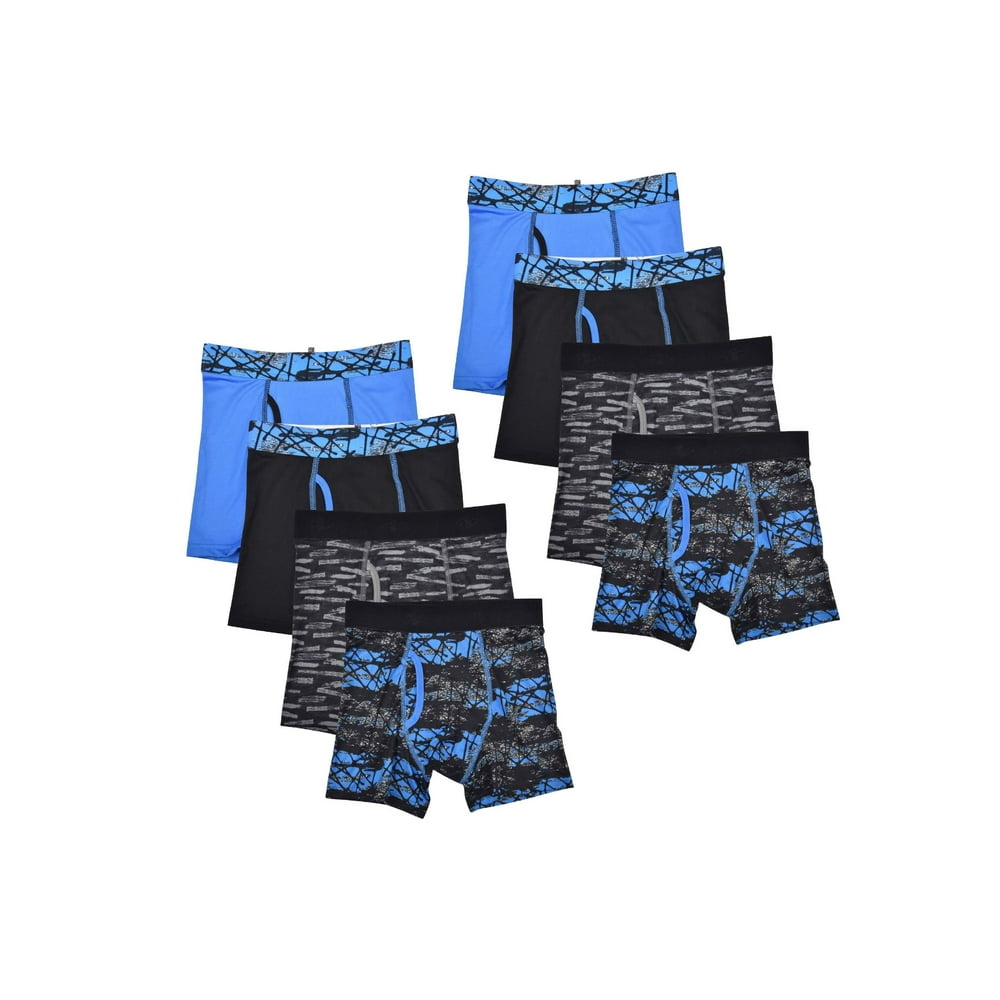 Athletic Works Athletic Works Boys Underwear, 8 Pack Space Dye Boxer