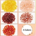 thumbnail image 4 of 500PCS Glass Beads 5 Colors 6mm Glass Round Beads Loose Beads for Fall Harvest Thanksgiving Beading Friendship Bracelet Necklace Earrings Jewelry Making, 4 of 6