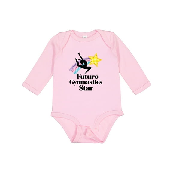 Inktastic Future Gymnastics Star Girls Long Sleeve Baby Bodysuit