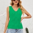 thumbnail image 2 of IROINNID Women's Casual Summer Solid Color Knitting Camisole Loose V-Neck Tank Tops Clearance, 2 of 2