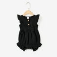 thumbnail image 4 of PatPat Mommy and Me Dresses Family Matching Outfits Mother's Day 100% Cotton Button Front Solid V Neck Ruffle-sleeve Belted Dresses Toddler Girl 2T Black Dress, 4 of 13