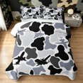 thumbnail image 2 of Manfei Retro Aircraft Camo Quilt King, Countryside Plane Vehicle King Coverlet Set, Gray, 3 Pieces, 1 Bedspread and 2 Pillowcases, 2 of 7