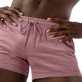 thumbnail image 4 of HBGVBA Men's Corduroy Shorts Elastic Waist Drawstring Pockets Casual Beach Summer Athleisure Sport Pants, 4 of 5