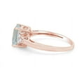 thumbnail image 3 of AFFY Simulated Blue Aquamarine & White Topaz CZ Fashion Ring in 14k Rose Gold Over Sterling Silver (1.67 Cttw), 3 of 6