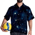 thumbnail image 4 of Cancer Constellation Men's Short Sleeve Button Down Casual Beach Printed Shirts, 4 of 6