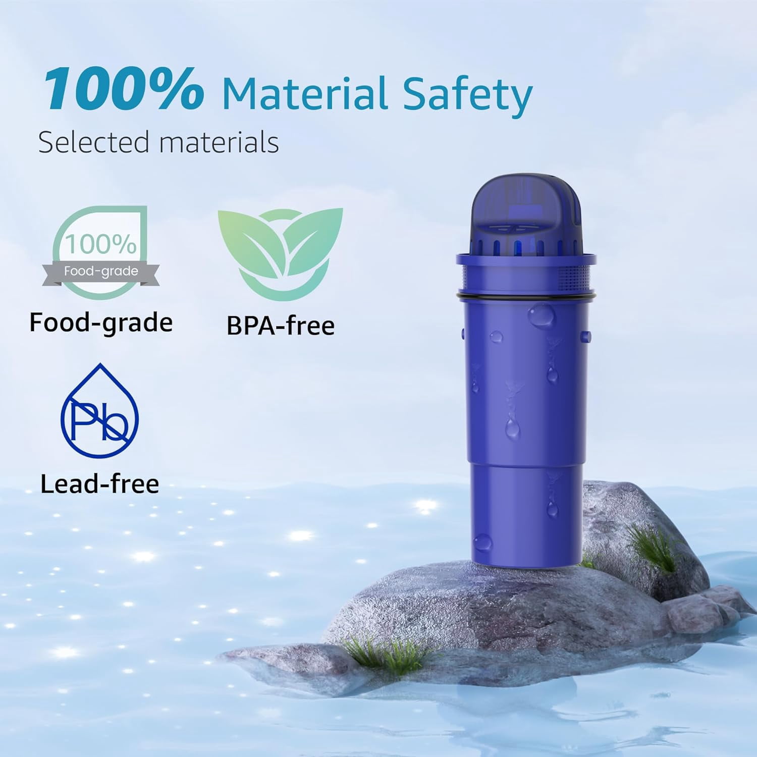 AQUA CREST NSF Certified Filter, Replacement for Pur® Plus Pitcher Water Filter, CRF950Z, PPF951K, PPF900Z, DS1811Z, PPT711, PPT111, CR-1100C and All Pur® Pitchers and Dispensers, 8 Packs