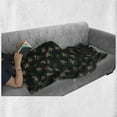 thumbnail image 6 of Firefly Soft Flannel Fleece Blanket, Magic Creatures Insects at Night Woodland Beetles Dark Toned Illustration, Cozy Plush for Indoor and Outdoor Use, 70" x 90", Dark Green Burgundy, by Ambesonne, 6 of 6