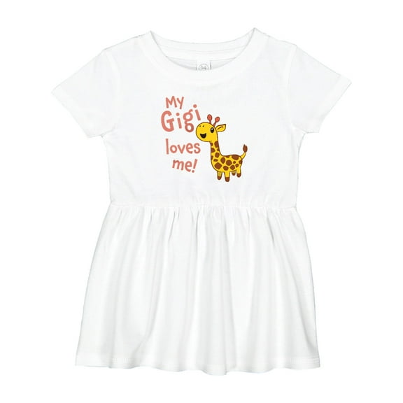Inktastic My Gigi Loves Me Cute Giraffe Girls Baby Dress