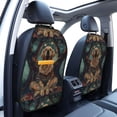 thumbnail image 3 of Pofeuu Tree Meditating Golden Retriever Print 2 Pack PU Leather Kick Mat Back Seat Protector, Universal Car Seat Back Organizer, Waterproof Backseat Protector For Most Car, 3 of 8