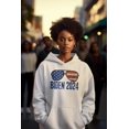 thumbnail image 4 of Election 2024 Biden USA Patriotic Aviator Glasses Mens Pullover Hoodie, 4 of 5