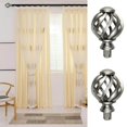 thumbnail image 4 of kurtrusly 2 Pieces Curtain Rod Finials Room Drapery 3/4 inch Replacement for Room Living Room Black Hollow Out, 4 of 8