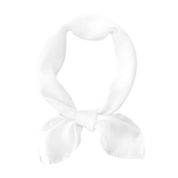 Minnieouse Bufanda y transpirable para mujer, conjunto de bufandas de cuello de seda suaves y suaves con tacto femenino Accesorios de disfraces blanco 70*70 CM