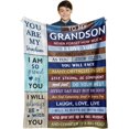thumbnail image 1 of LHSHID Grandson Gifts from Grandma And Grandpa Gifts for Grandson Grandson Gifts from Grandparents Best Grandson Blanket to My Grandson Christmas Birthday Gift Blanket for Teen Boys Men 50"x60", 1 of 7