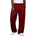 thumbnail image 5 of JIAYUE Men's Pants Casual Jogger Solid Color Knit Straight Leg Trousers Elastic Waist For Everyday Comfortable And Relaxed Fit Breathable Summer Outdoor Lightweight Wear, 5 of 8