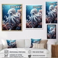 thumbnail image 4 of Designart "Black & White Octopus Movement" Animals Octopus Wall Decor, 4 of 7