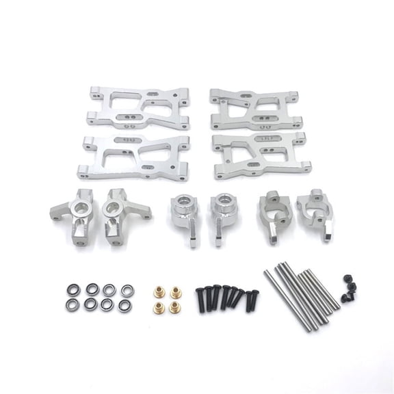 Metal Steering Cup Swing Arm Upgrade Parts Kit for 144001 1/14 124018 124019 1/12 RC Car Accessories,Silver