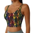 thumbnail image 2 of Pofeuu Colorful Dreamcatcher Print Sports Bra for Women Sexy Vest Yoga Running Gym Fitness Crop Bras Tops-, 2 of 8