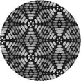 thumbnail image 1 of Ahgly Tapis Rond Lavable en Machine Intérieur Transitionnel Gris Minuit, 6 Pieds Rond, 1 of 7