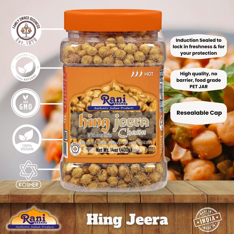 Rani Roasted Chana (Chickpeas) Hing-Jeera (Cumin-Asafetida) Flavor