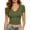 Army Green, variant on Vivianyo HD Women's V-Neck Short Sleeved Slim Fit T-Shirt, Casual Thin Breathable Top For Women, Women's Hot Pink, Sizes S-5XL