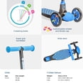 thumbnail image 2 of Yvolution Y Glider Deluxe Blue Three Wheel Scooter for Kids Age 3+, 2 of 5