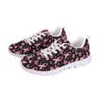thumbnail image 6 of COEQINE Women Sneakers Breast Cancer Awareness Ribbons Running Walking Shoes White Sole Tennis Shoes Travel Casual Breathable Mesh Footwear, Pink Ribbon Flower Butterfly, 6 of 7