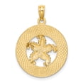 thumbnail image 4 of 14K Yellow Gold Polished Finish TURKS & CAICOS Circle Design with Starfish Charm Pendant, 4 of 4
