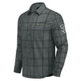 thumbnail image 2 of Men's Darius Rucker Collection by Fanatics Gray San Diego Padres Thin Wale Corduroy Plaid Button Up Shirt, 2 of 6