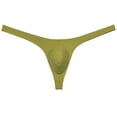 thumbnail image 3 of Botmois 5PCS/LOT Men's Solid Spandex Micro Thongs Sexy Guy Contoured Pouch Bikini Tangas String Briefs Lingerie Underpants 5TT L, 3 of 4