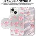 thumbnail image 2 of Coquette Bow Phone Case for iPhone 15, Cute Pink Ribbon Bow Aesthetic Case for Women Girls - Pink, 2 of 11