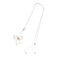 thumbnail image 1 of Collar largo tipo suéter con cadena y adorno en forma de flor, accesorio delicado para mujer Aureato de rosa de plata, 1 of 7